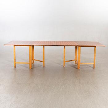 A teak and birch 'Maria Flap' gate leg table by Bruno Mathsson for Karl Mathsson.