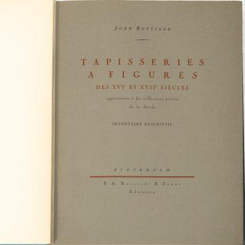 A collection of "Hanway's Travels in Persia" as well as "Tapestries with Figures from the 16th and 17th Centuries" etc.