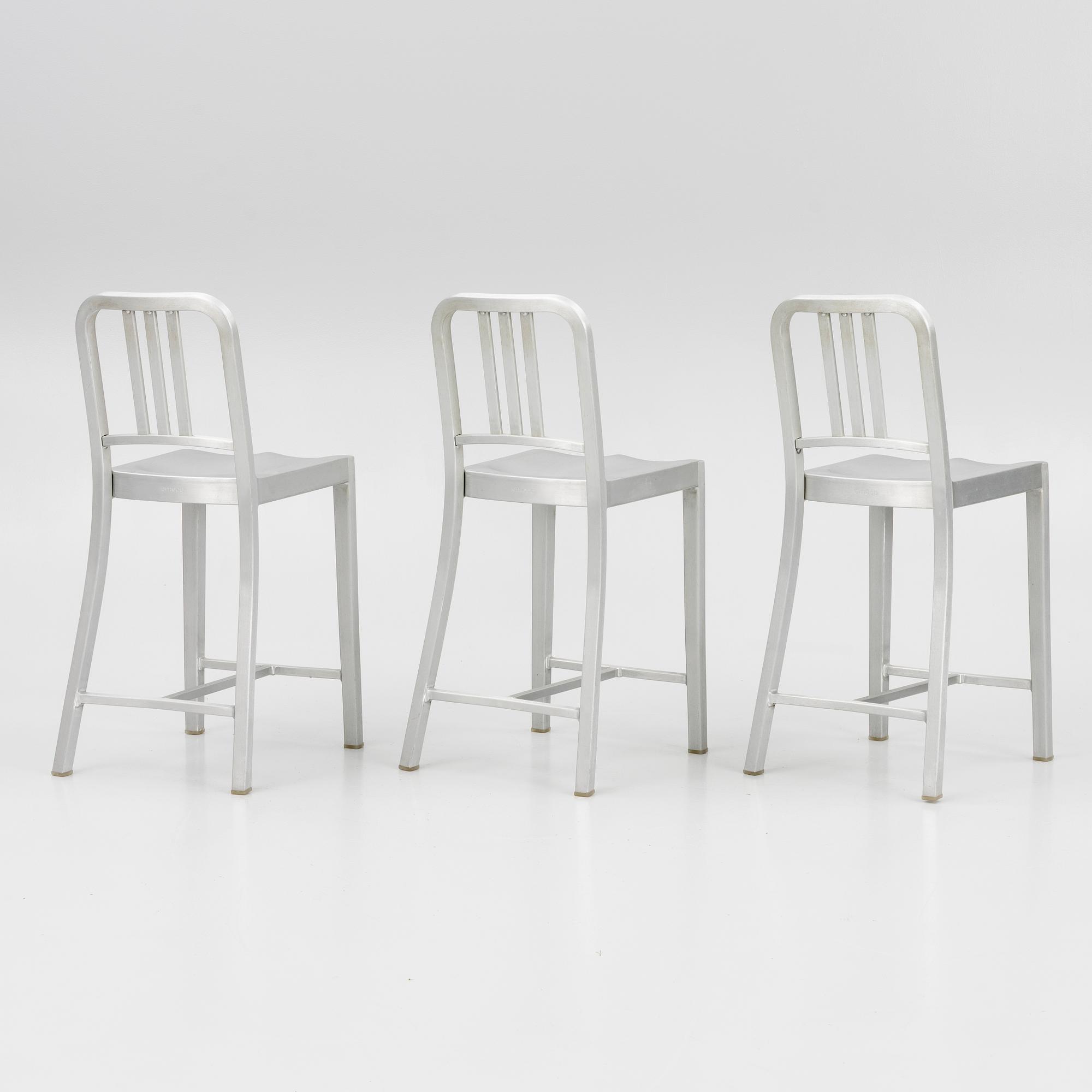 Emeco, three 'Navy counter' stols, 2010's/20's.