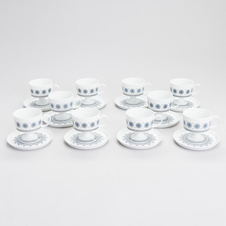 A 28 pieces of porcelain tableware by Tapio Wirkkala, model "Composition/Jääkukka" for Rosenthal, 20th cen.