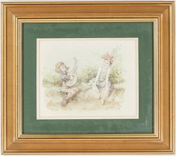 Robert Högfeldt · ROBERT HÖGFELDT, gouache, signerad.