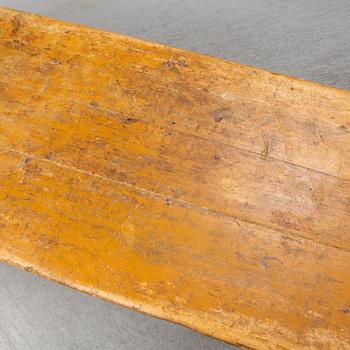 A painted pine table, 19th Century.