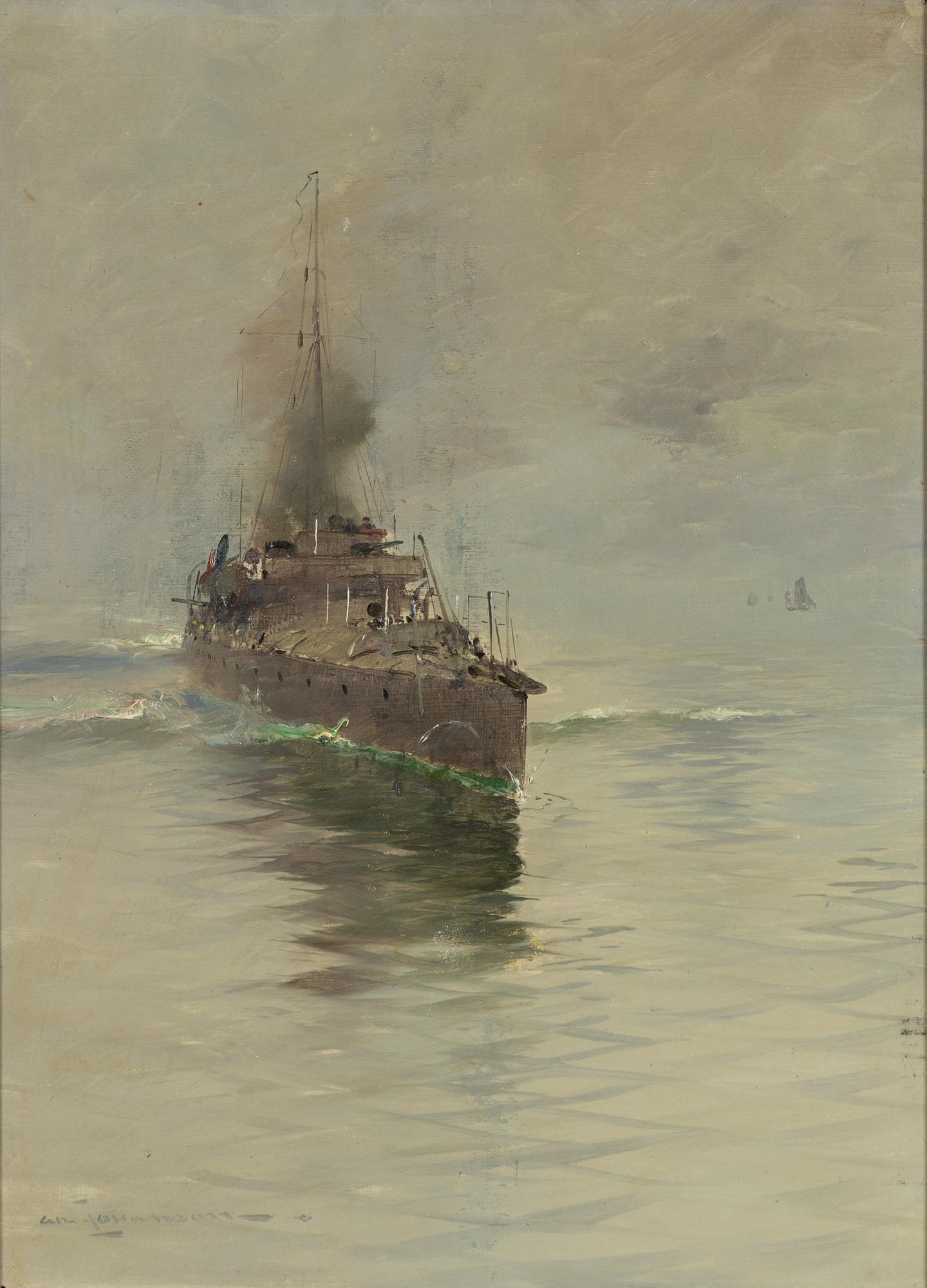 Arvid Johanson, oil on panel, signed.