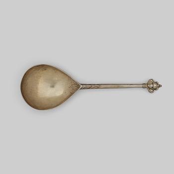 A Swedish 16th century silver-gilt spoon, possibly Hans Olofsson, Stockholm -1544-1581-.