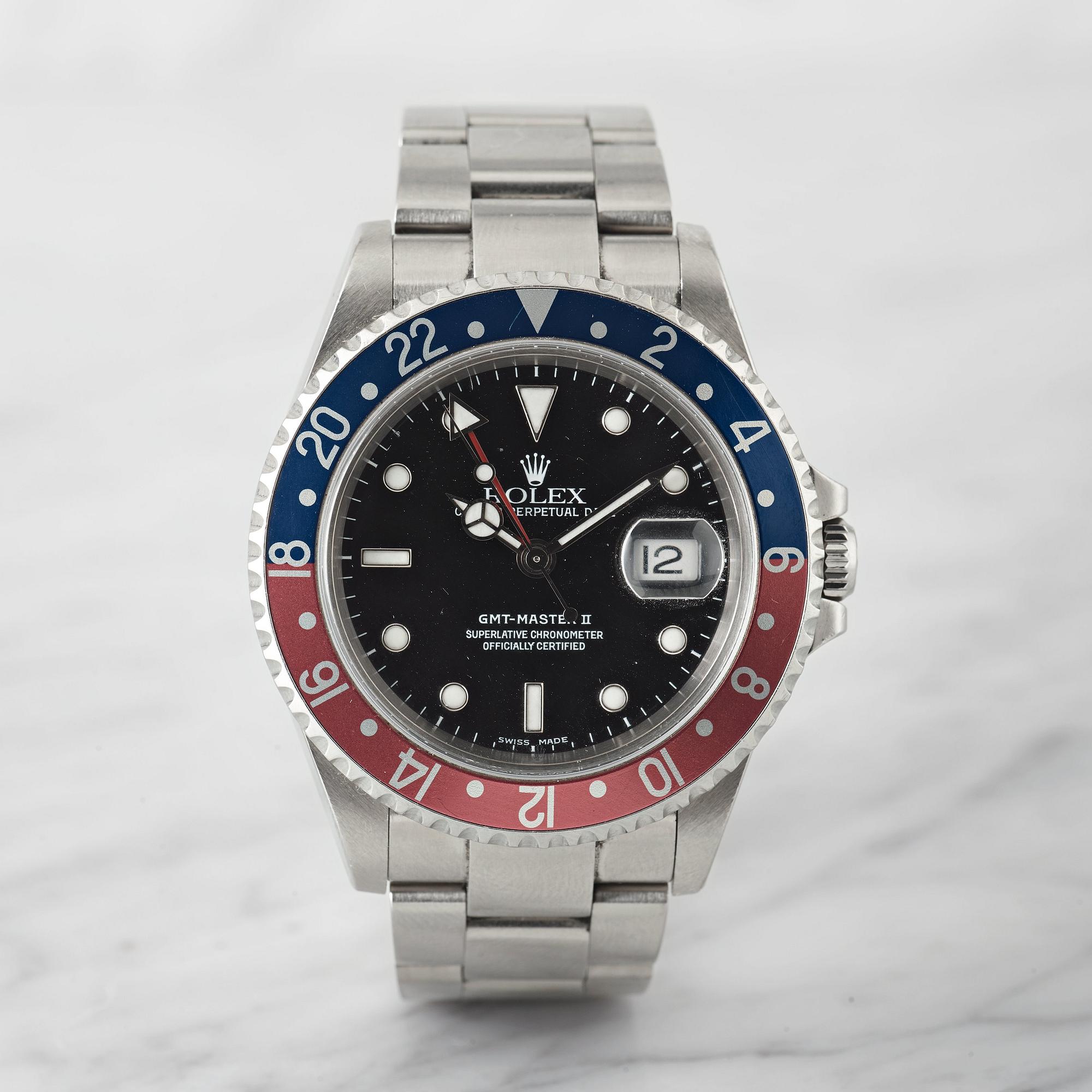 ROLEX, GMT-MASTER II, wristwatch, 40 mm.