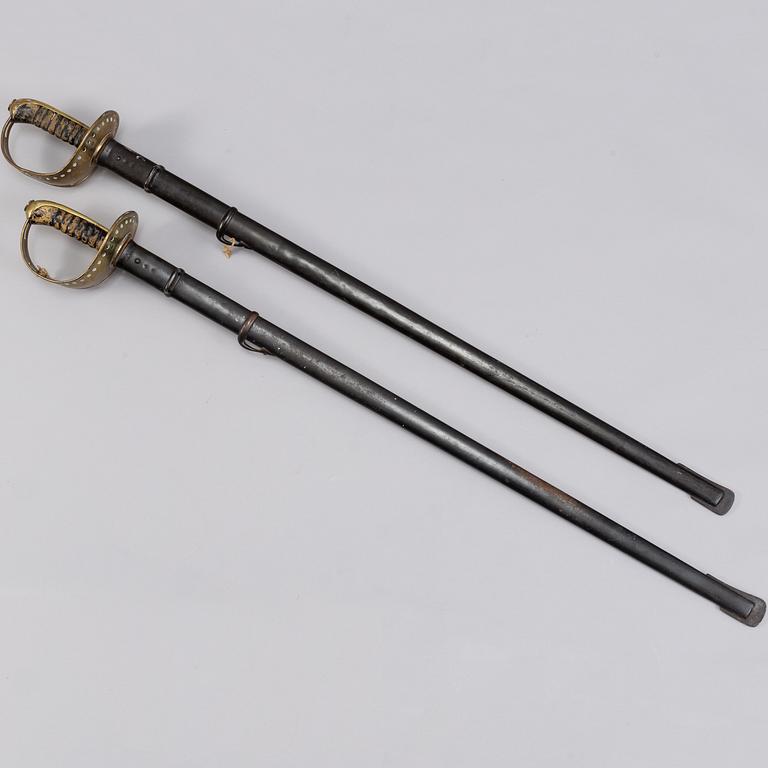 Two Swedish cavalry swords 1893 pattern.