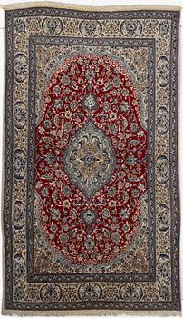 Carpet, Nain part silk, ca 302 x 178-188 cm.