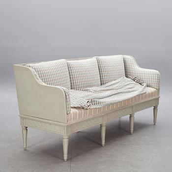 TRÅGSOFFA, gustaviansk stil, 1800/1900-tal.