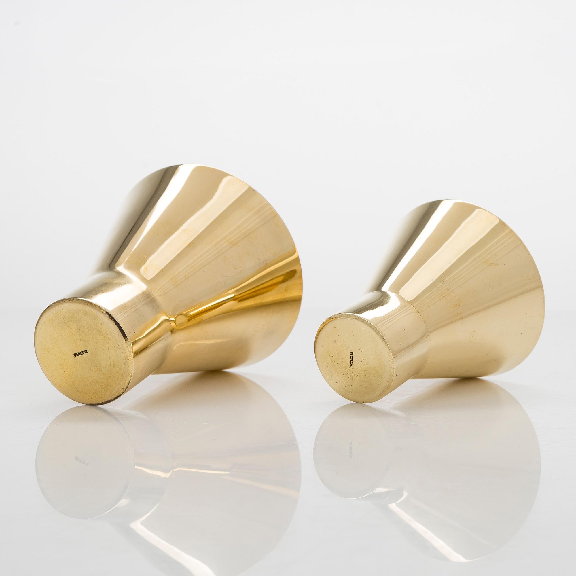 Paavo Tynell, a set of five 1930/1940s beakers made by Taito.