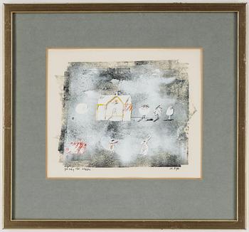 Madeleine Pyk · MADELEINE PYK, gouache, signerad.