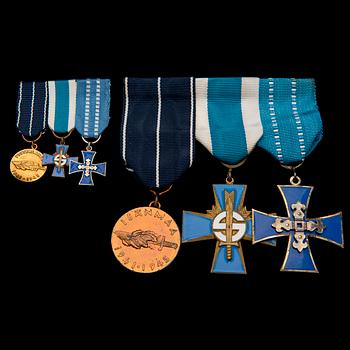 MEDALJER med MINIATYRER, andra världskriget, Finland.