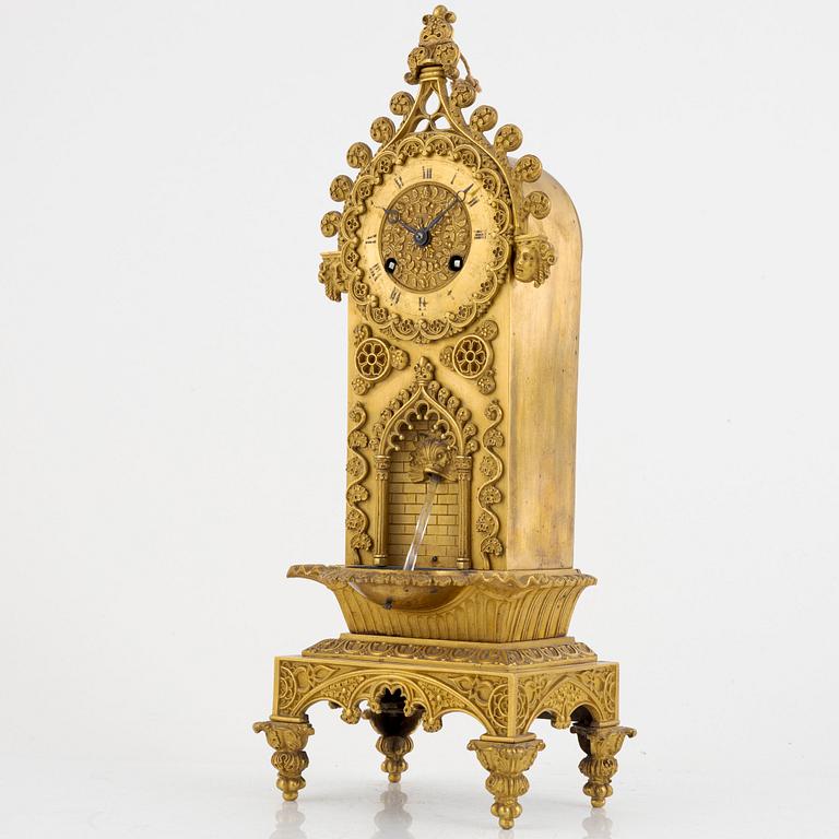 Table clock, Neo-Gothic, second half of the 19th century.