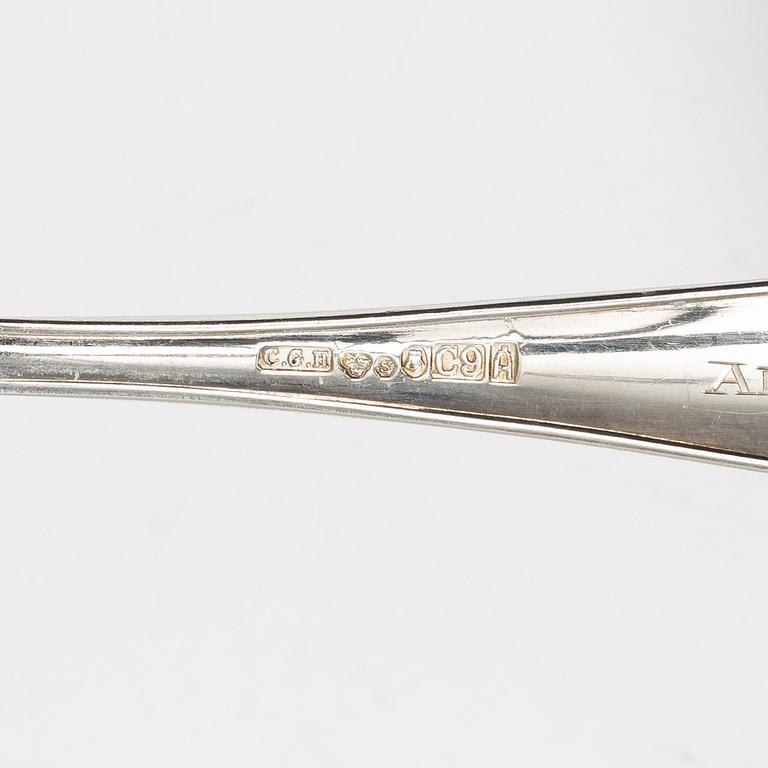 Nineteen spoons, 'Skytte' model, MGAB, GAB and C.G. Hallberg, 1950's/60's.