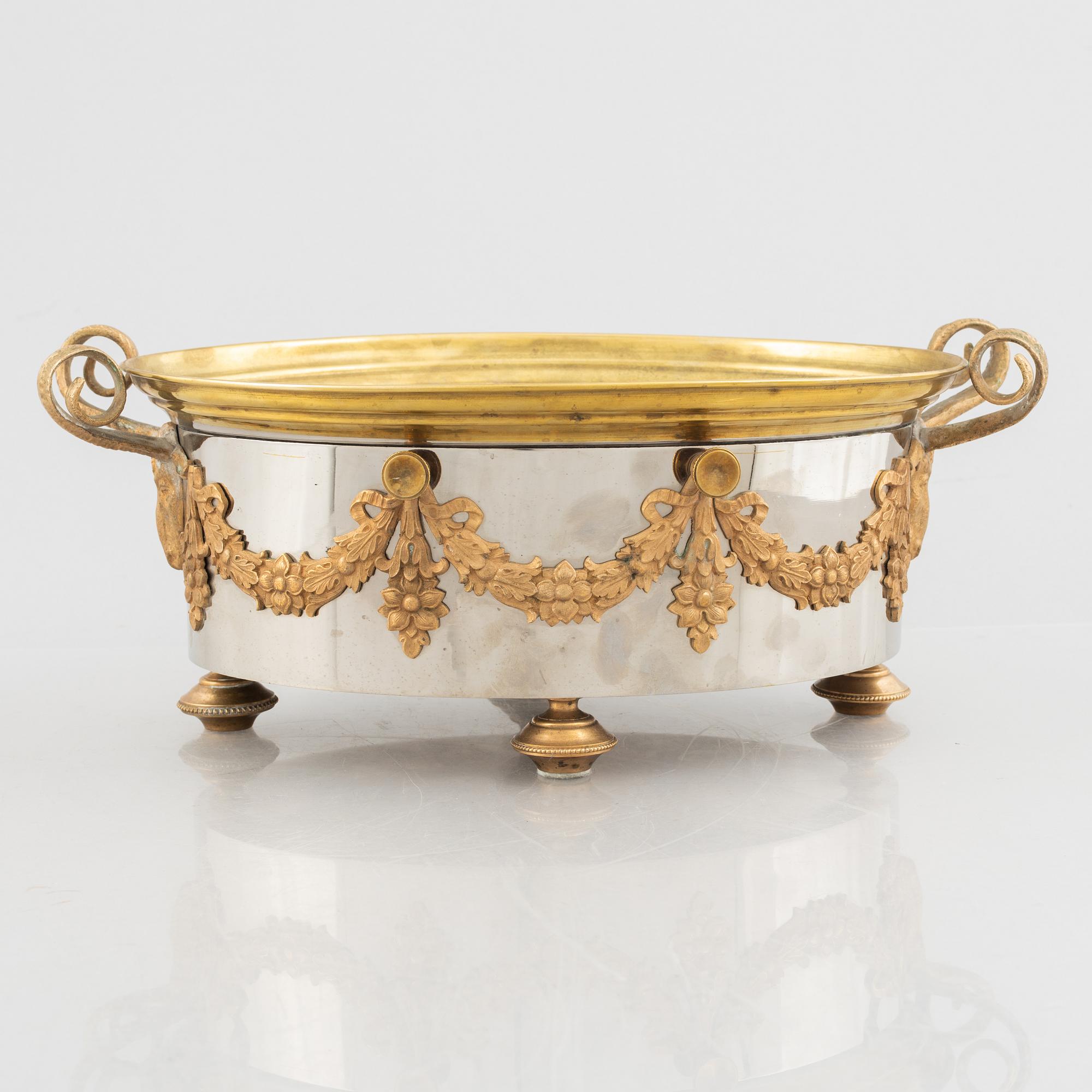 A jardinière, Skultuna Messingsbruk, Sweden, circa 1900.
