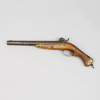 A smoothbore Swedish percussion pistol 1850 pattern.