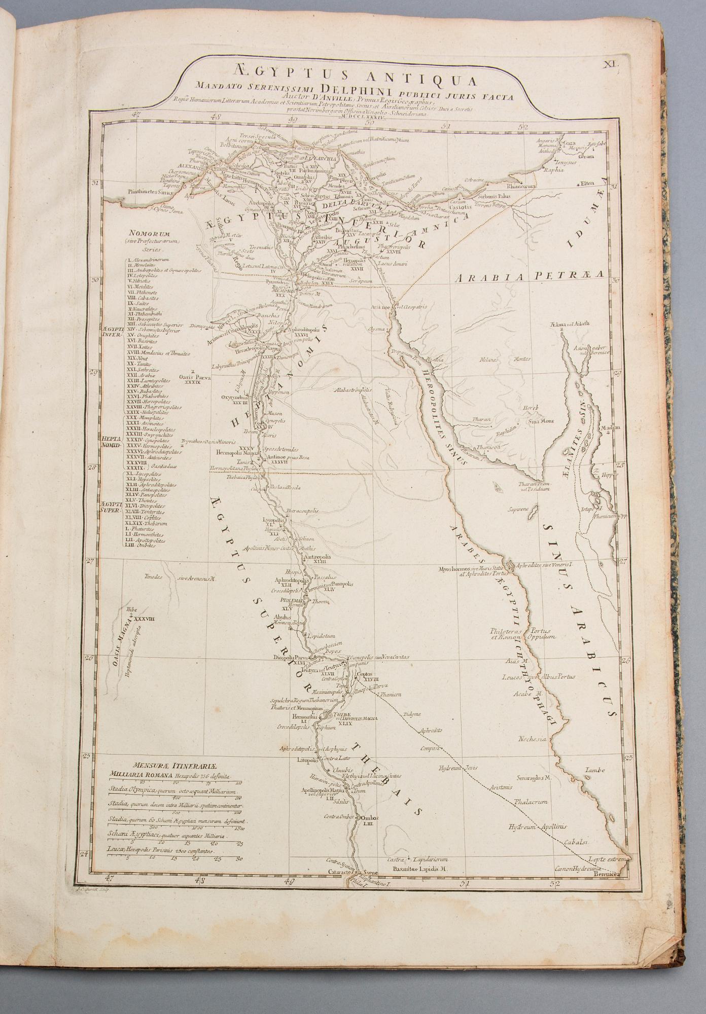 ATLAS, Antiqvvs Danvillianvs Conspectvs Tabvlarvm Geographicarvm, Norimbergae 1784.