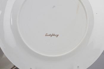 MATSERVIS, 63 delar, flintgods, Gustavsberg, tidigt 1900-tal.