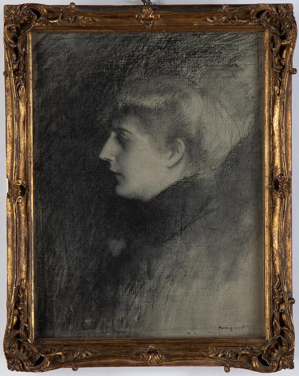 Pascal Dagnan-Bouveret, charcoal drawing, signed.