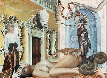 MAX WALTER SVANBERG, collage, signed and dated -69.