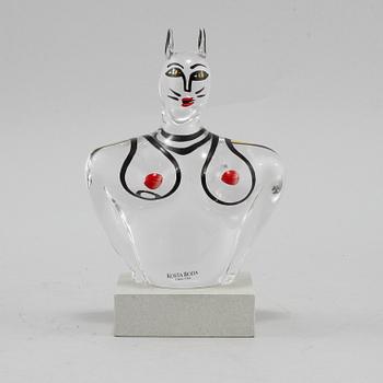 SKULPTUR, glas, Ulrica Hydman Vallien, signerad.