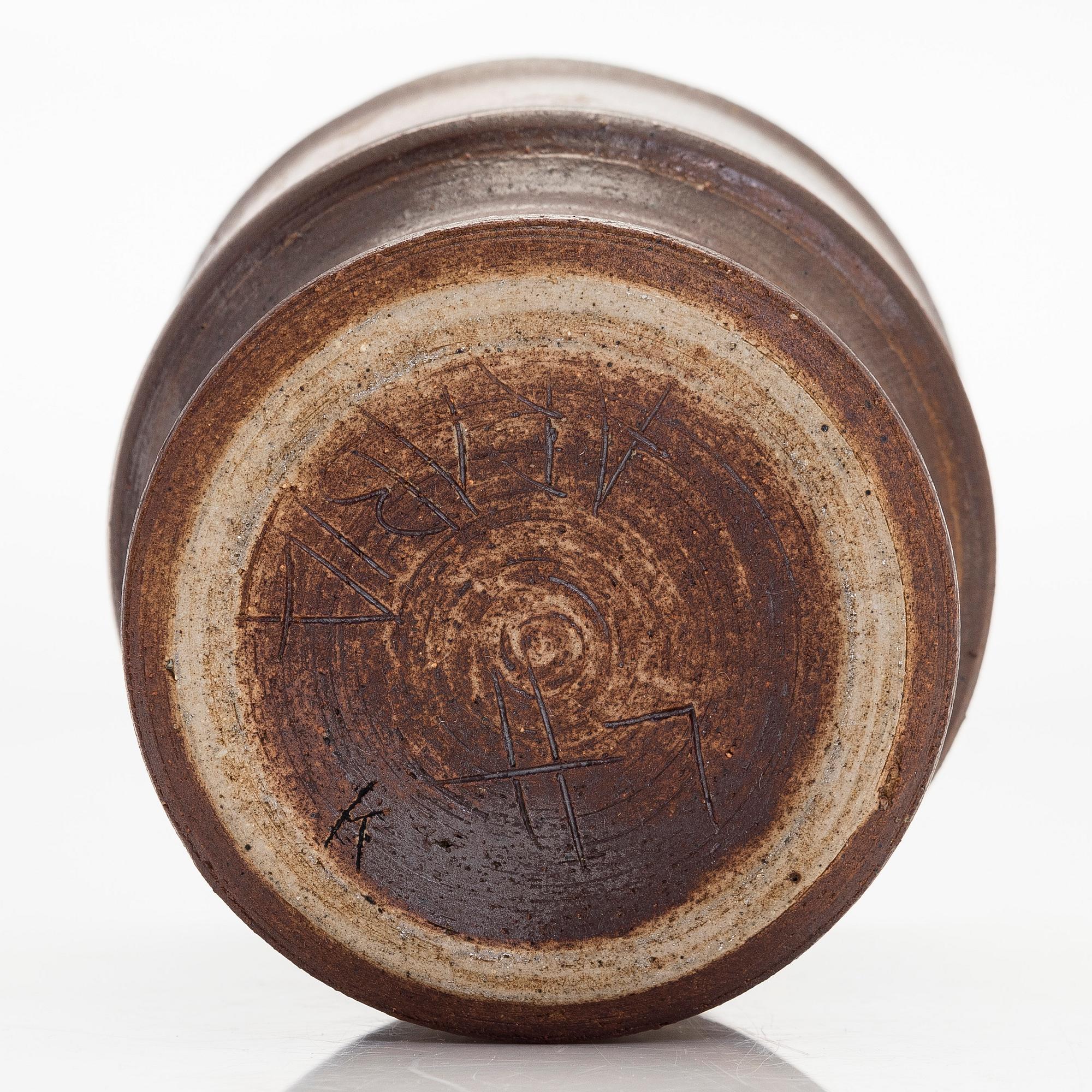 Liisa Hallamaa (Larsen), A ceramic vase, signed LH Arabia.