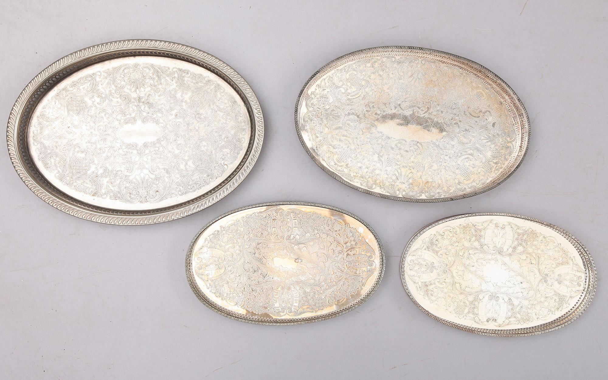 BRICKOR, 4 st, nysilver, England, 1900-talets andra hälft.