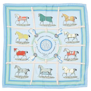 842. HERMÈS, a silk scarf, "Couvertures et Tenues de Jour".