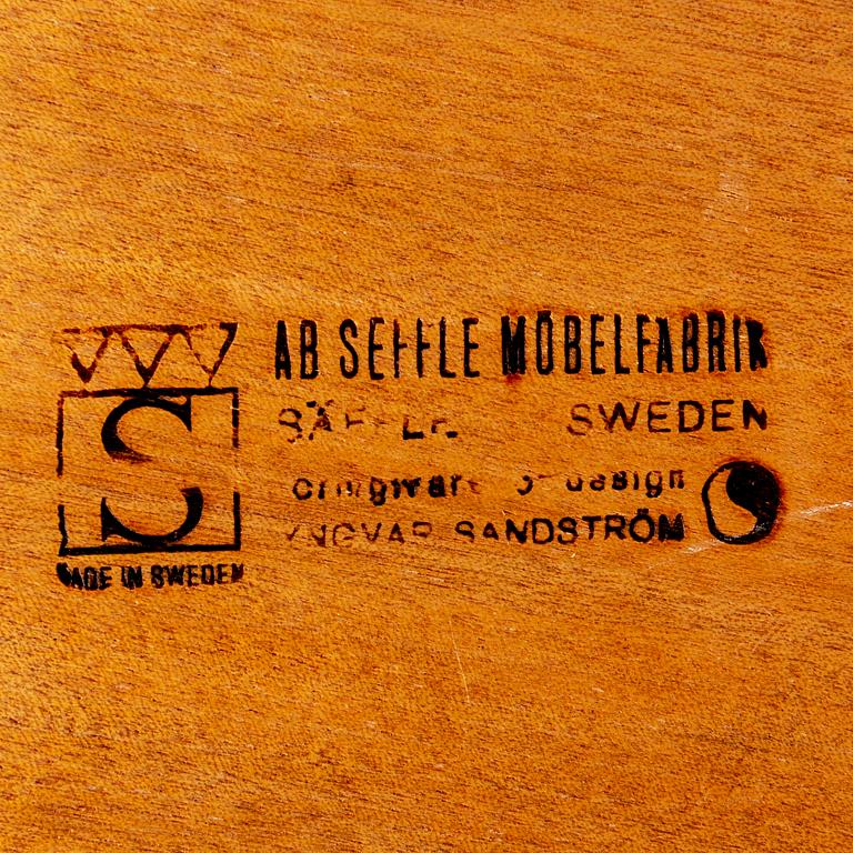 An Yngvar Sandström jacranda coffee table Säffle Möbelfabrik 1960s/70s.