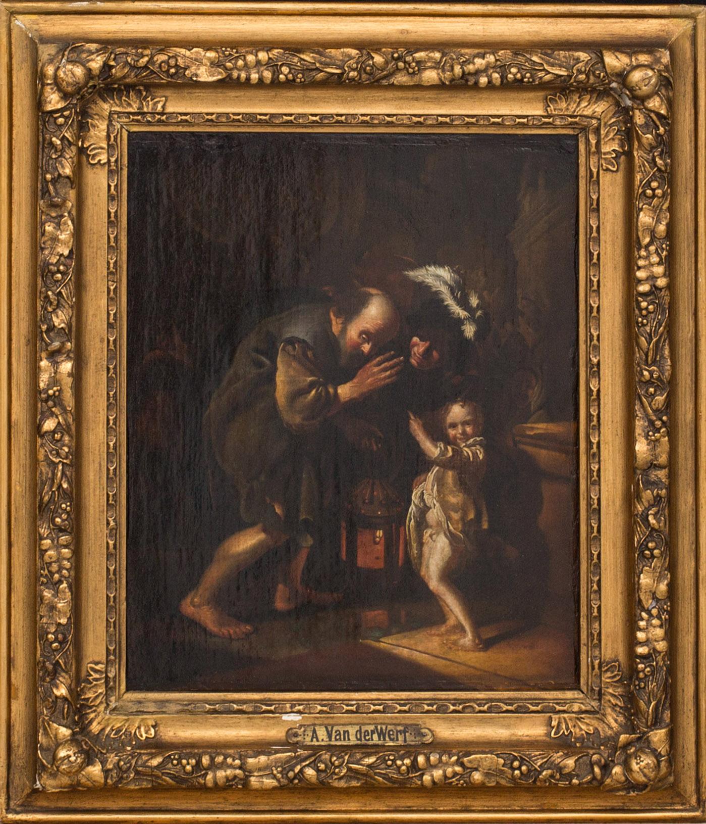 ADRIAN VAN DER WERFF, after, oil on relined canvas.