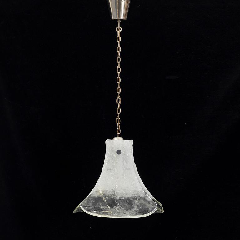 A glass ceiling lamp, second half of the 20th century.