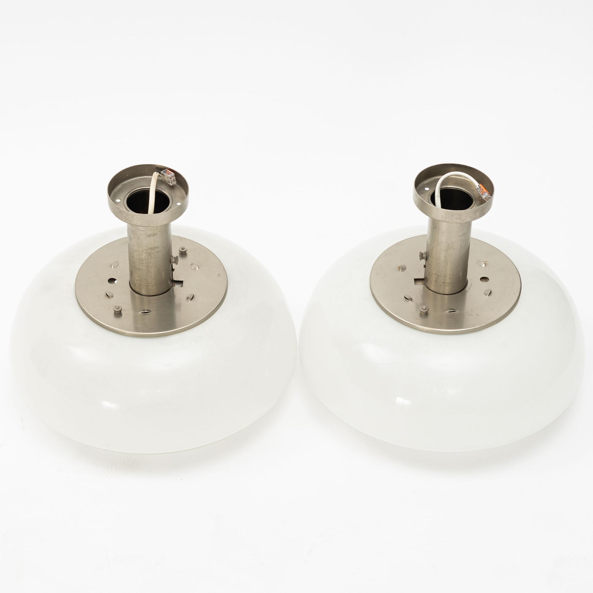 Harald Notini, a pair of ceiling lamps, model "11321", Arvid Böhlmarks Lampfabrik, 1940s.