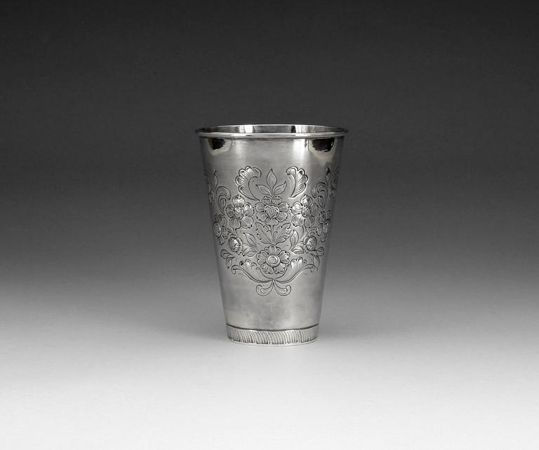 BÄGARE, sterlingsilver, Lisa Andersson, Fellingsbro, 1970. Ca 270g.