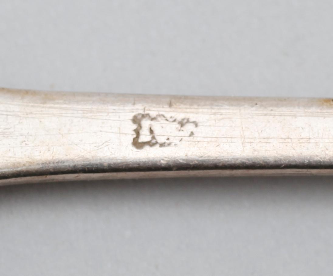 MATSKED, silver, möjligen Jörgen Winter, Hälsingborg 1696-1710. Vikt ca 54 gram.