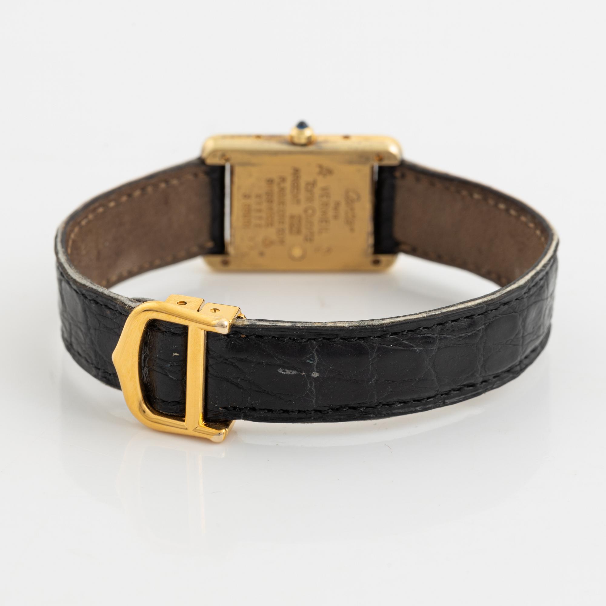 must de Cartier, Tank, armbandsur, 20,5 x 20 (28) mm.