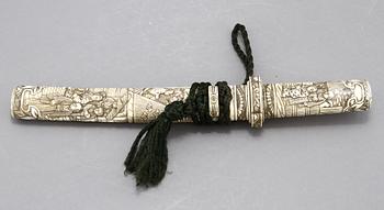 KNIV, ben, orientalisk, 1800/1900-tal.