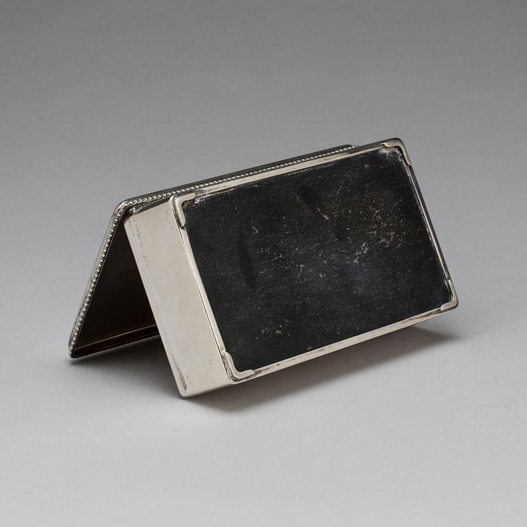 CIGARETTASK, silver. CG Hallberg, Stockholm 1937.