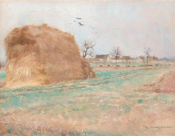 263. Nils Kreuger, "Halmstack på åkern" (Haystack in the field).