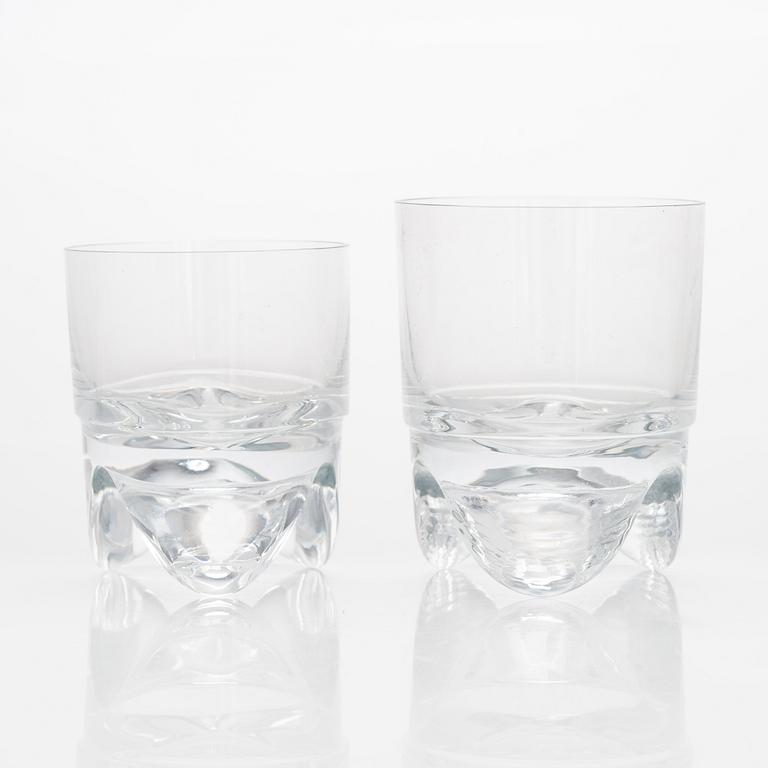 Timo Sarpaneva, drinking glasses 67 pcs 'Kippis' 2399 for Iittala. In production 1975-1978.