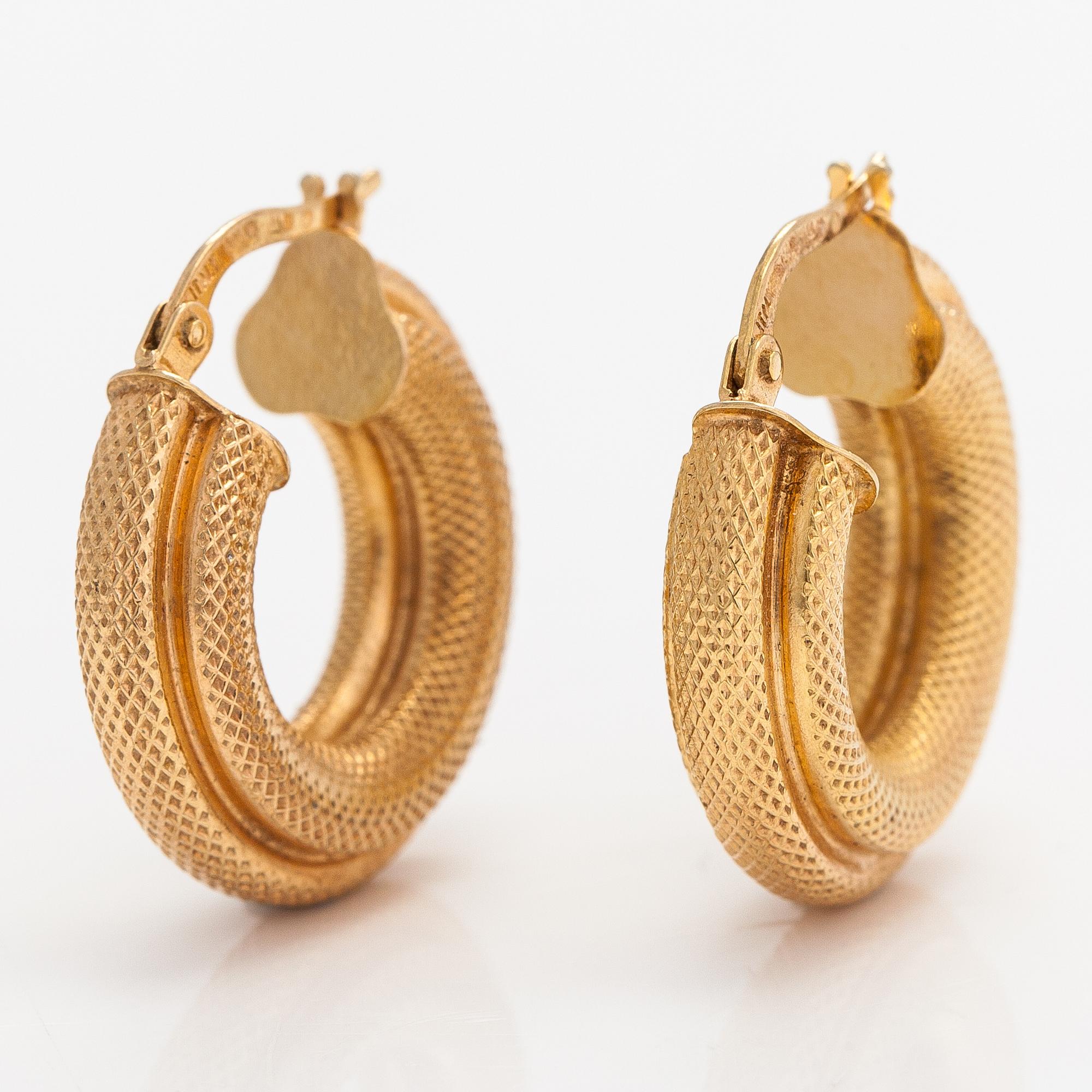 Örhängen, 14K guld. Italien.