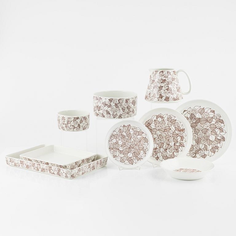 Stig Lindberg, a 31-piece "Rosenfält' flintware service, Gustavsberg.