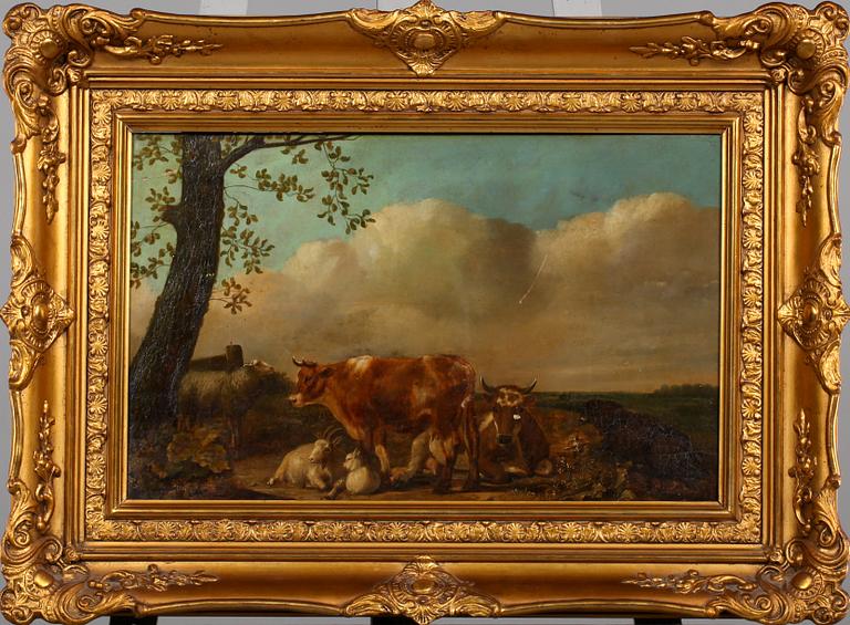 OKÄND KONSTNÄR, olja på pannå, 1800-tal.
