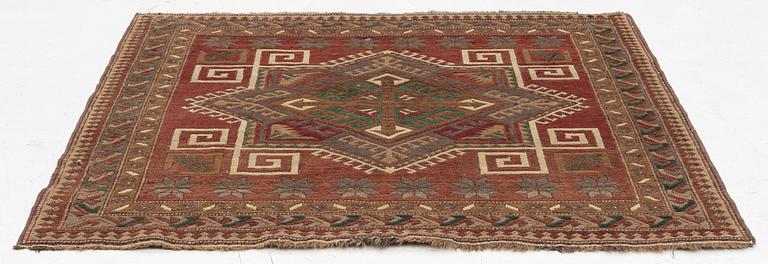 A Kazak rug, semi-antique, c. 137 x 148 cm.