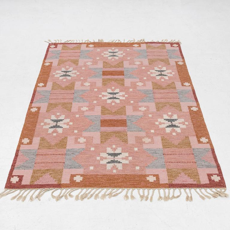 Ingegerd Silow, a 'Föllinge' flat weave carpet, signed IS, c. 229 x 167 cm.