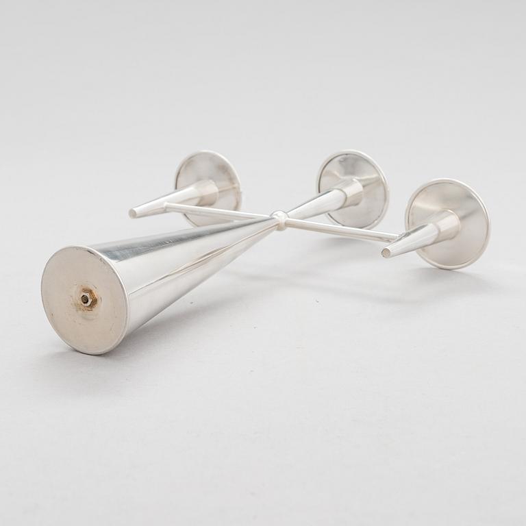 Tapio Wirkkala, Kandelaber TW 202, silver (916), Kultakeskus, Tavastehus 1961.