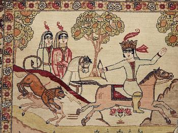 An Antique Kerman Laver, 216 x 137 cm.