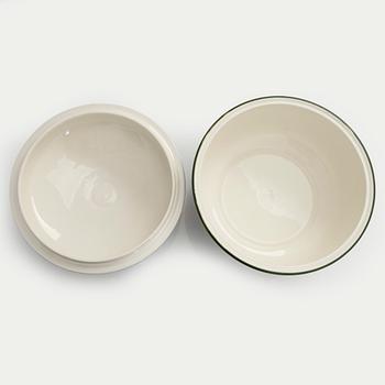 Dorrit von Fieandt, skål med lock,  "Palermo", keramik,  signerad DF, Arabia, Finland.