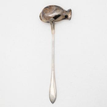 A silver soup ladle, K G Markströms Guldsmeds AB, Uppsala, 1928.