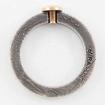 Bracelet, necklace, a pair of earrings, and a ring, Pia Rauff, silver with small diamonds.