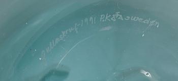 KARAFF, glas, Carlos Pebaque Gullaskruf. Sign o dat 1991.