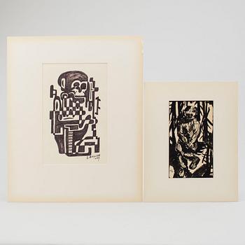 LARS ENGLUND, Ink drawings, signed and dated -49.